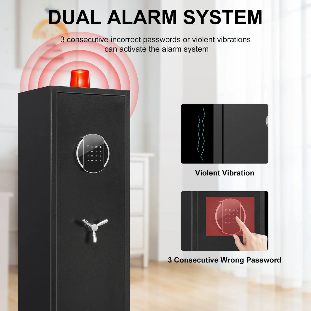 3-5 Long Gun Safe with Backlit Keypad V118147