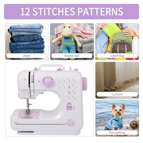 Portable Mini Sewing Machine with 12 Built-in Stitch Patterns G287