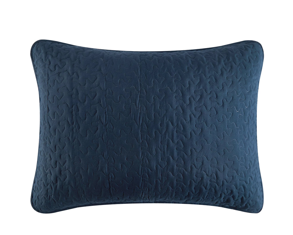 12-Piece Reversible Paisley Comforter Set Queen Navy Q358