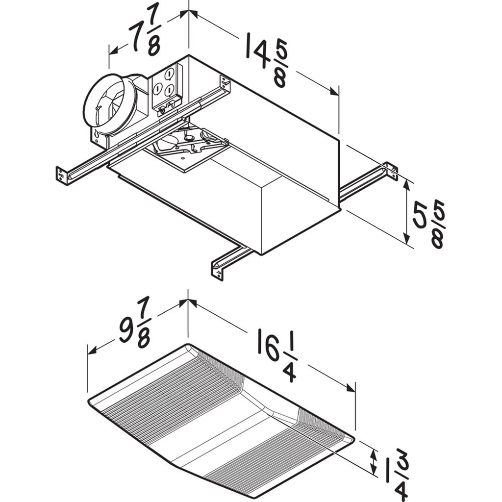 Bathroom Ceiling Ventilation with Exhaust Fan & Lighting L5161