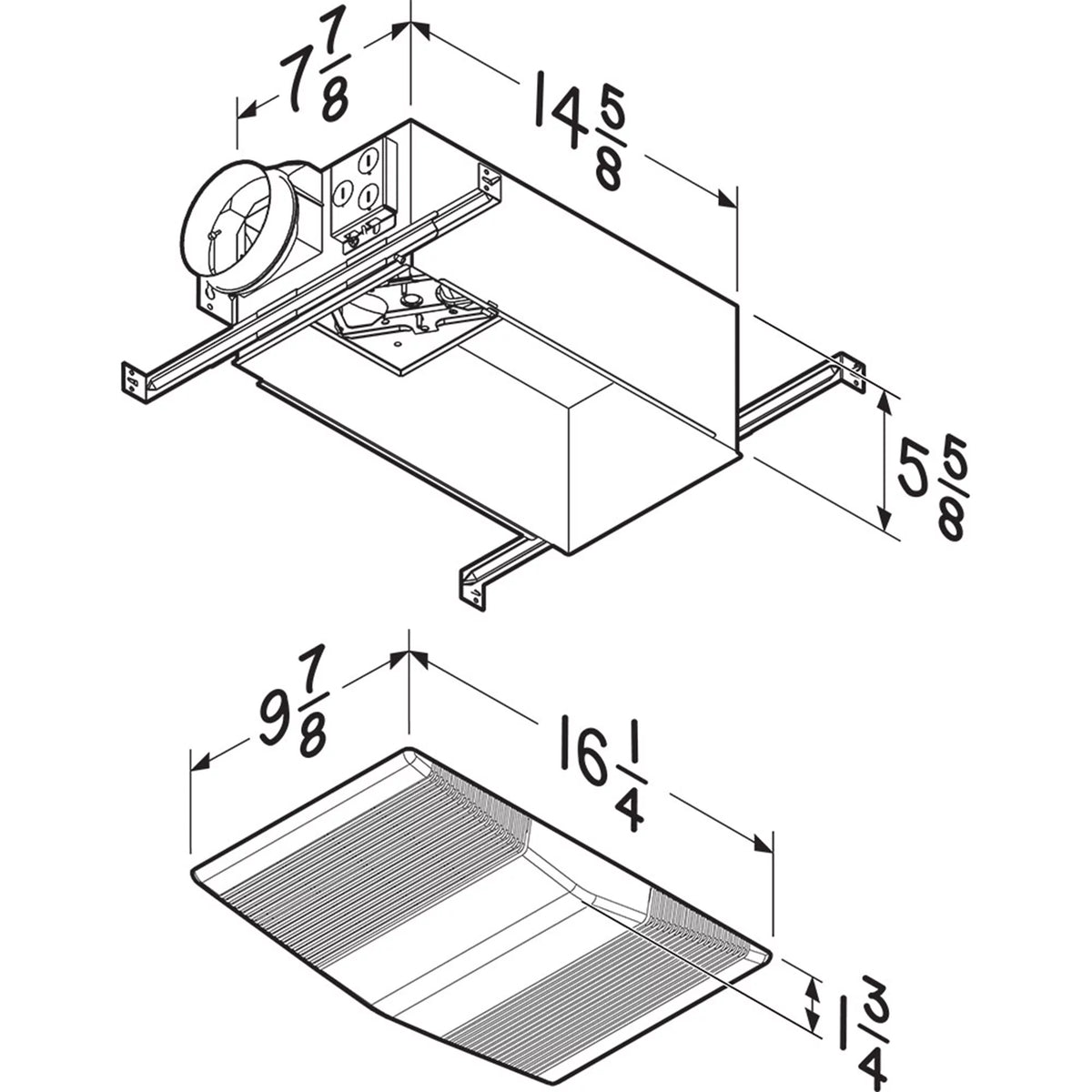 Bathroom Ceiling Ventilation with Exhaust Fan & Lighting L5161