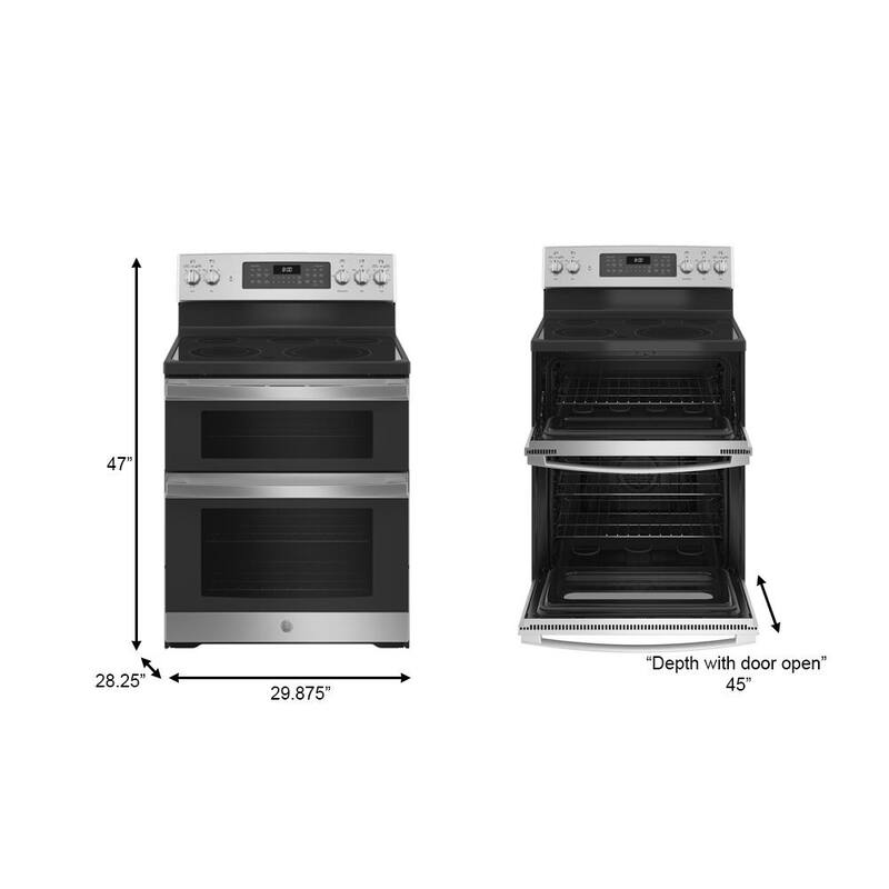Freestanding Double Oven Electric Range with Convection and Air Fry V862