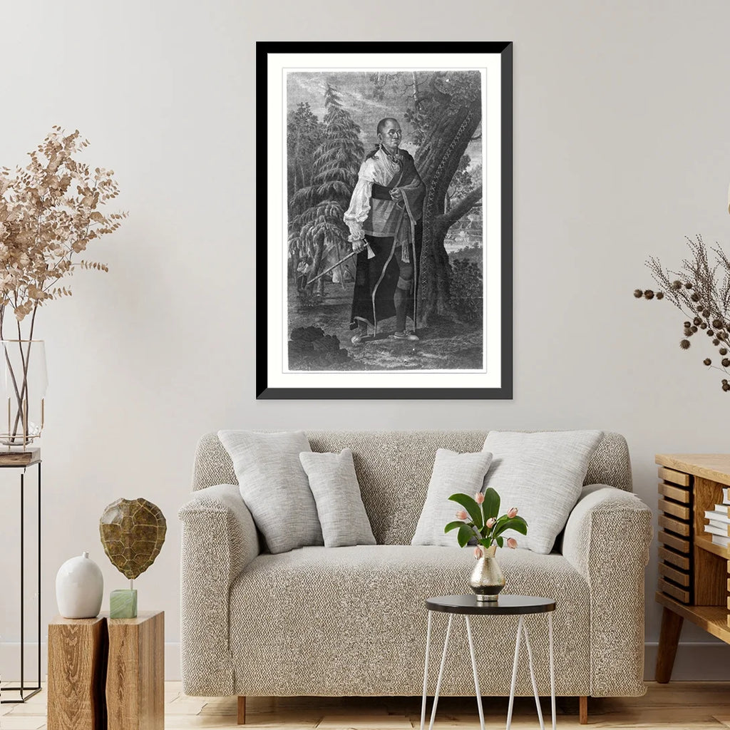 Framed Print Portrait of Hendrick Mohawk chief F667573
