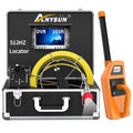 Sewer Camera with Locator, 165ft Inspection Camera with 512Hz Sonde Transmitter and Receiver, DVR and 7 LCD Monitor IP68 Waterproof Pipe Inspection Camera F6586