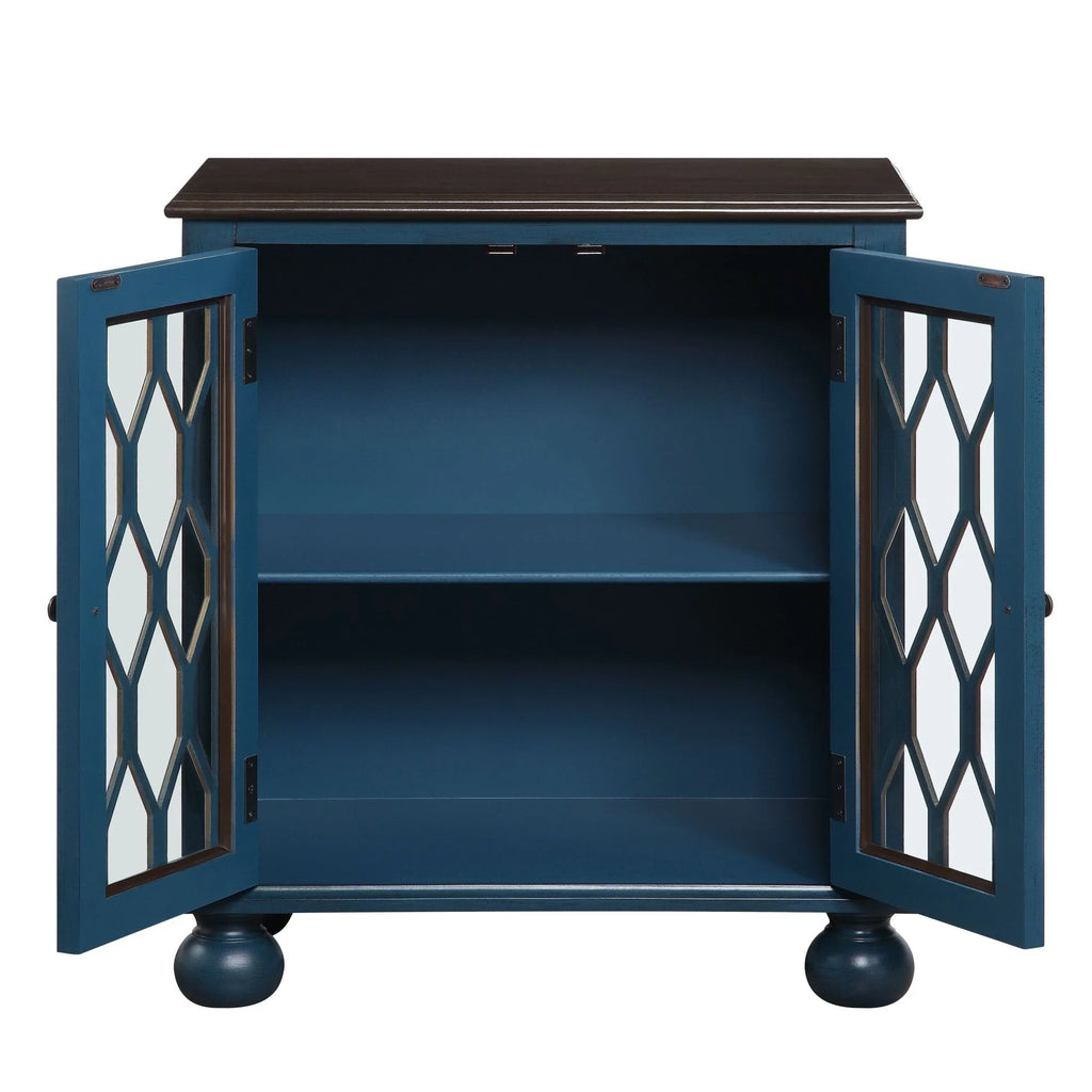 Antique Blue Console Table D84895