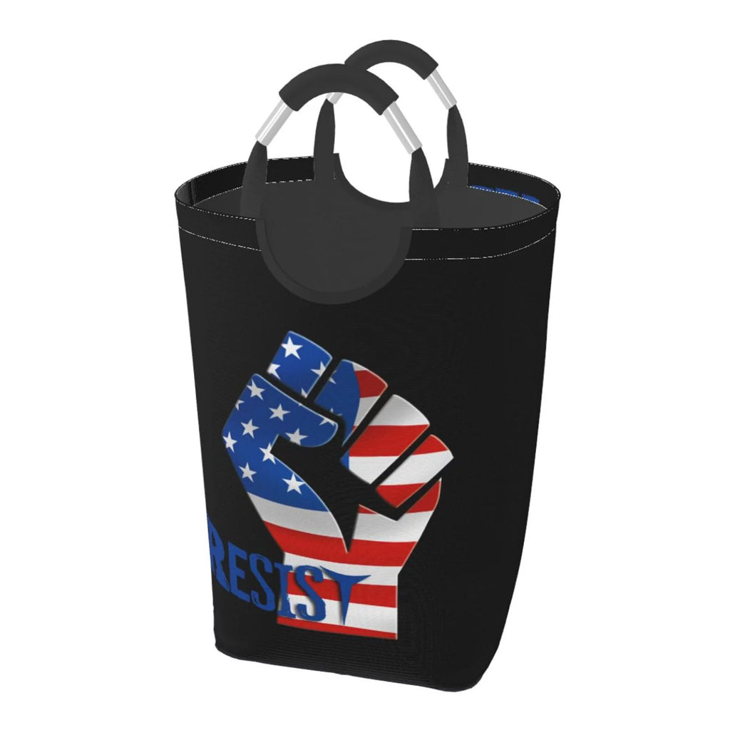 American Usa Flag Laundry Basket with Handles X61142