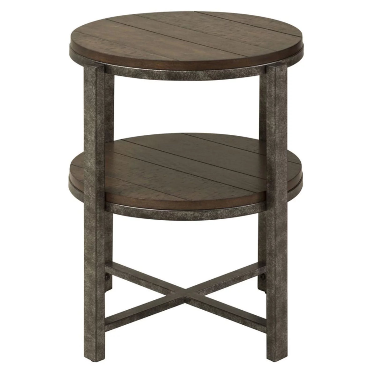 Medium Brown Round End Table T834951