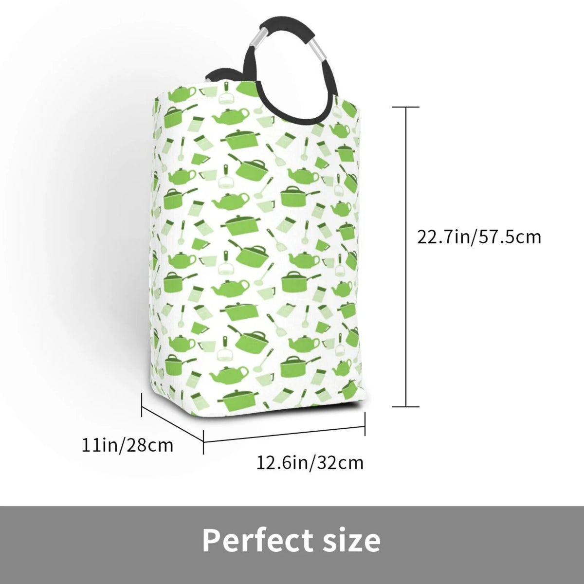 Large Canvas Fabric Collapsible Laundry Hamper T75798