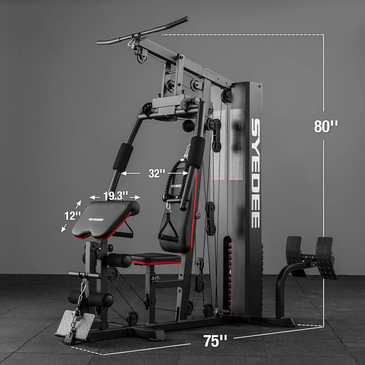 Home Gym Station with 150LBS Weight Stack K1049