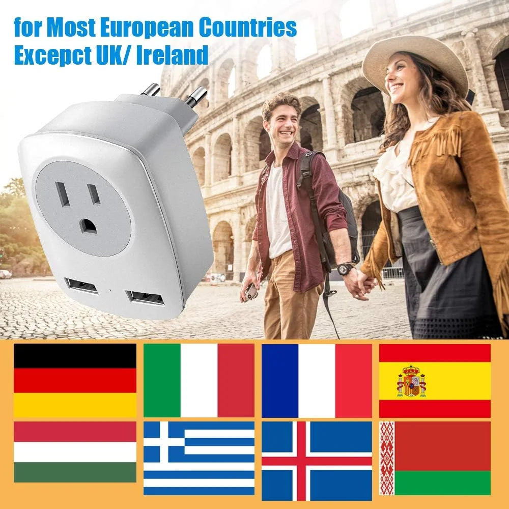 European Travel Plug Adapter Type C Q380