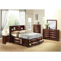Espresso Wood Eastern King 6PCS Bedroom Set with Storage S165265