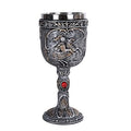 Polyresin Wine Goblet with Stainless Steel Rim O854698