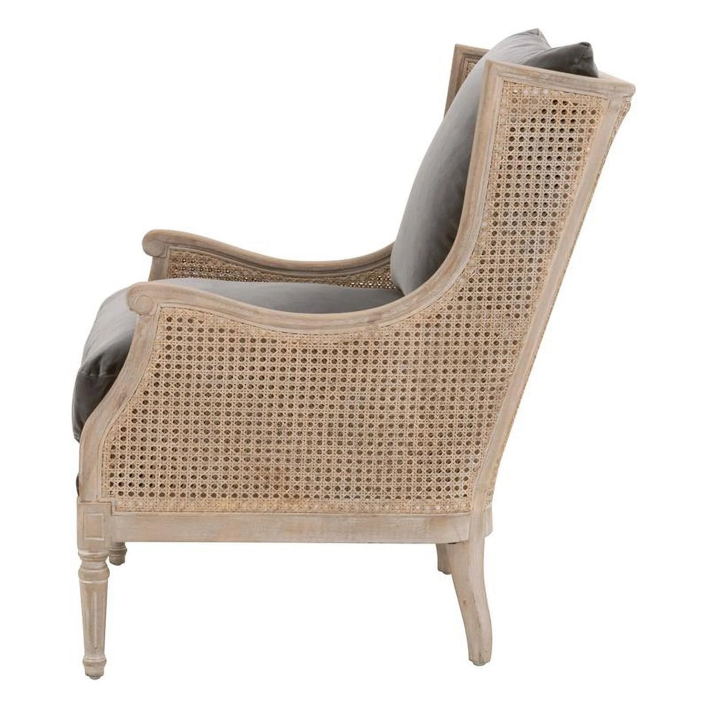 Gray Velvet Club Chair S179