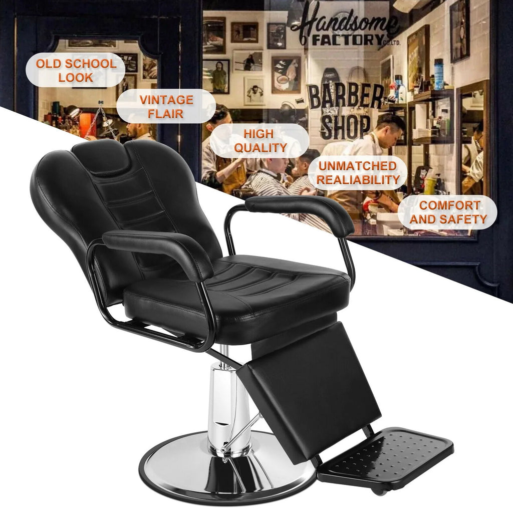 Hydraulic Heavy Duty Recliner Barber Chair M9562
