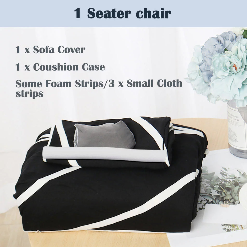 Gray Flower 3pcs Slipcover Set Q606