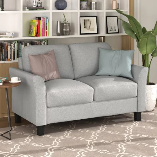 Light Gray Linen Fabric Sofa Set G68638