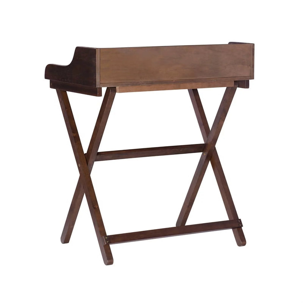 Wood Folding Desk in Antique Walnut Brown B155840