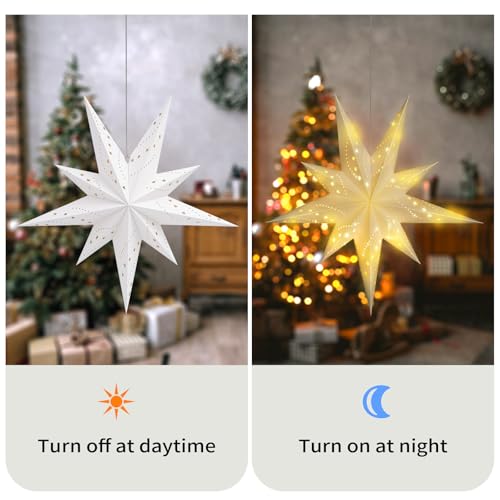 2 Pack 27 Inch Paper Star Lantern White R332452