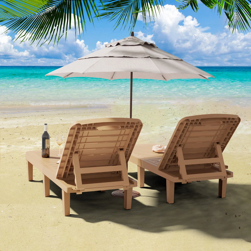 Oversized Outdoor Lounge Chair Set of 2 S76244