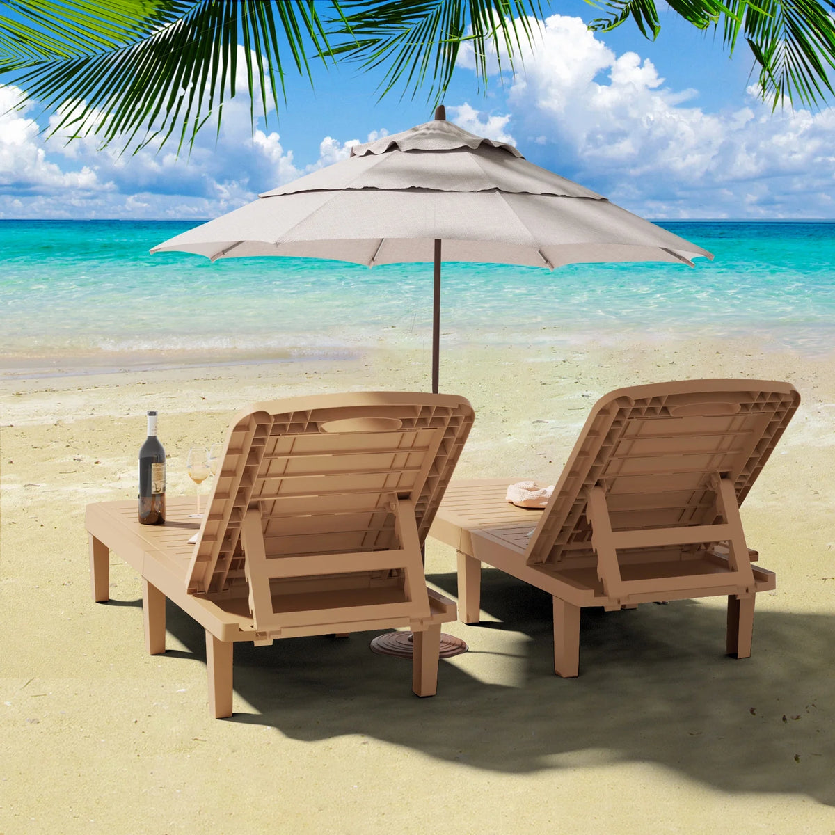Oversized Outdoor Lounge Chair Set of 2 S76244