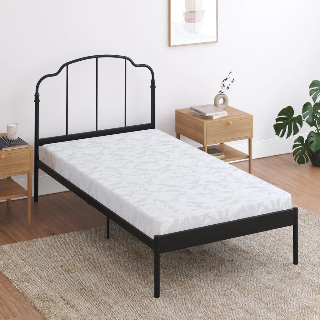 5-Inch Polyester Filled Mattress with Jacquard Cover, Twin, White K104
