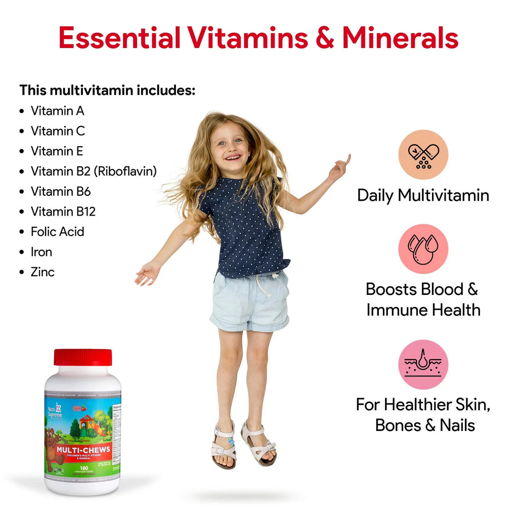 Kosher Children's Multi-Vitamin & Mineral Cherry Flavor 180 Wafers I24634