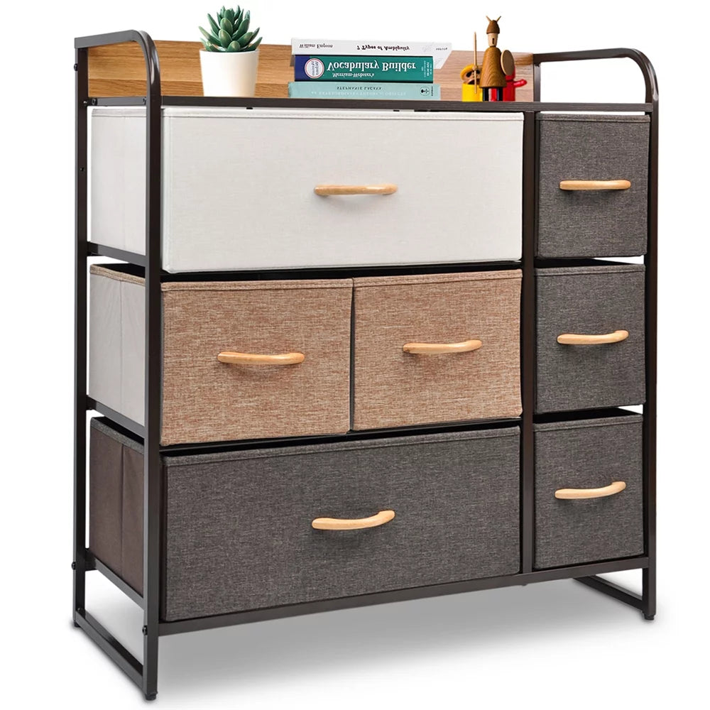 Fabric Drawer Dresser with 7 Drawers W422423
