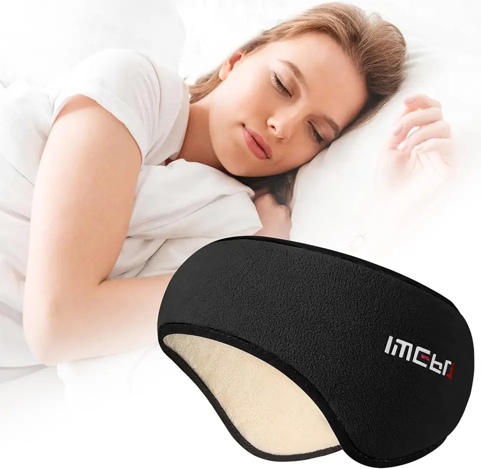 Sleep Mask with Adjustable Earmuffs (Black) Y4581