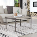 Light Grey 37-inch Steel Round Coffee Table W78951
