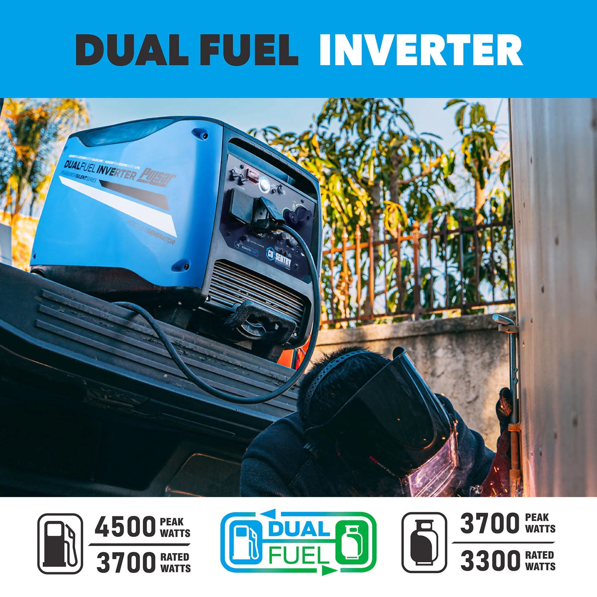 4,500-Watt Dual-Fuel Inverter Generator J37744