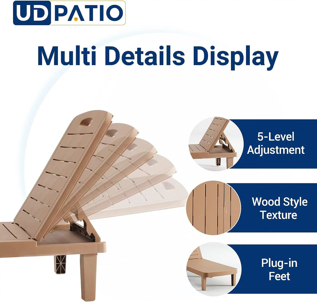 Oversized Outdoor Lounge Chair Set of 2 S76244