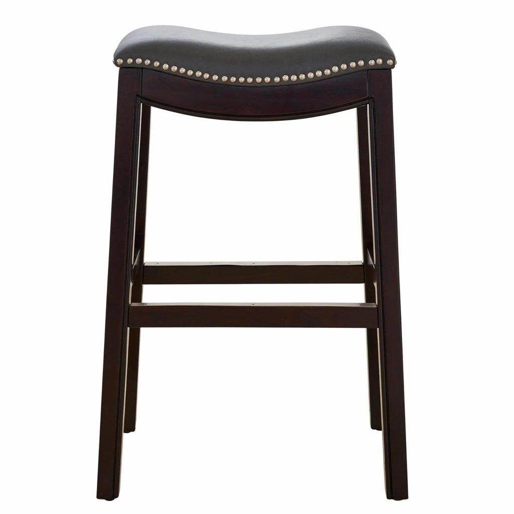 Gray Faux Leather Barstool W773422