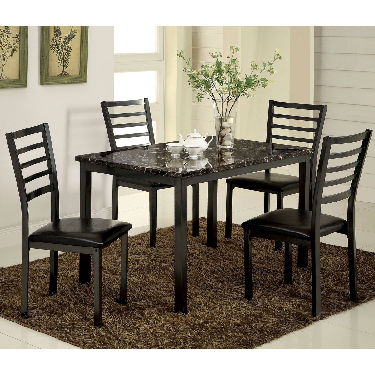 Black 48-Inch Dining Table E299214