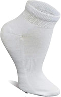 5 Pairs Womens Cotton Diabetic Low Cut Socks with Seamless Toe H979
