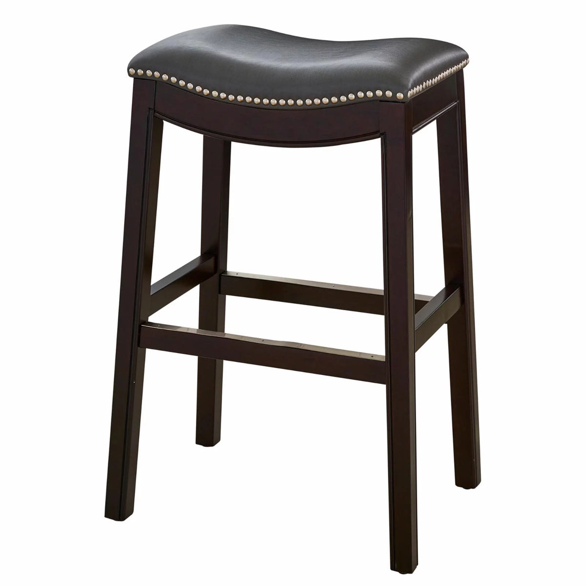 Gray Faux Leather Barstool W773422