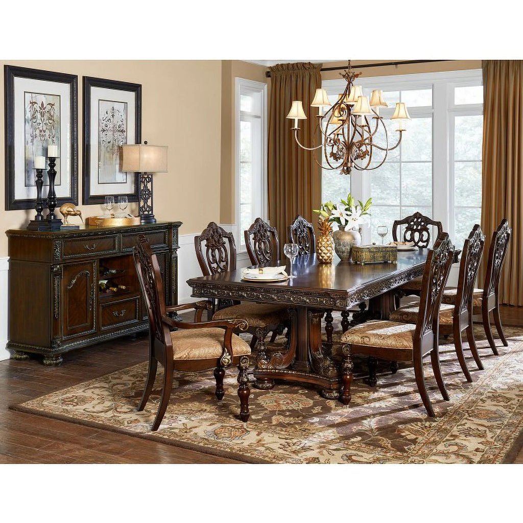 Fabric Upholstered Wooden Side Chair Set of 2 G981
