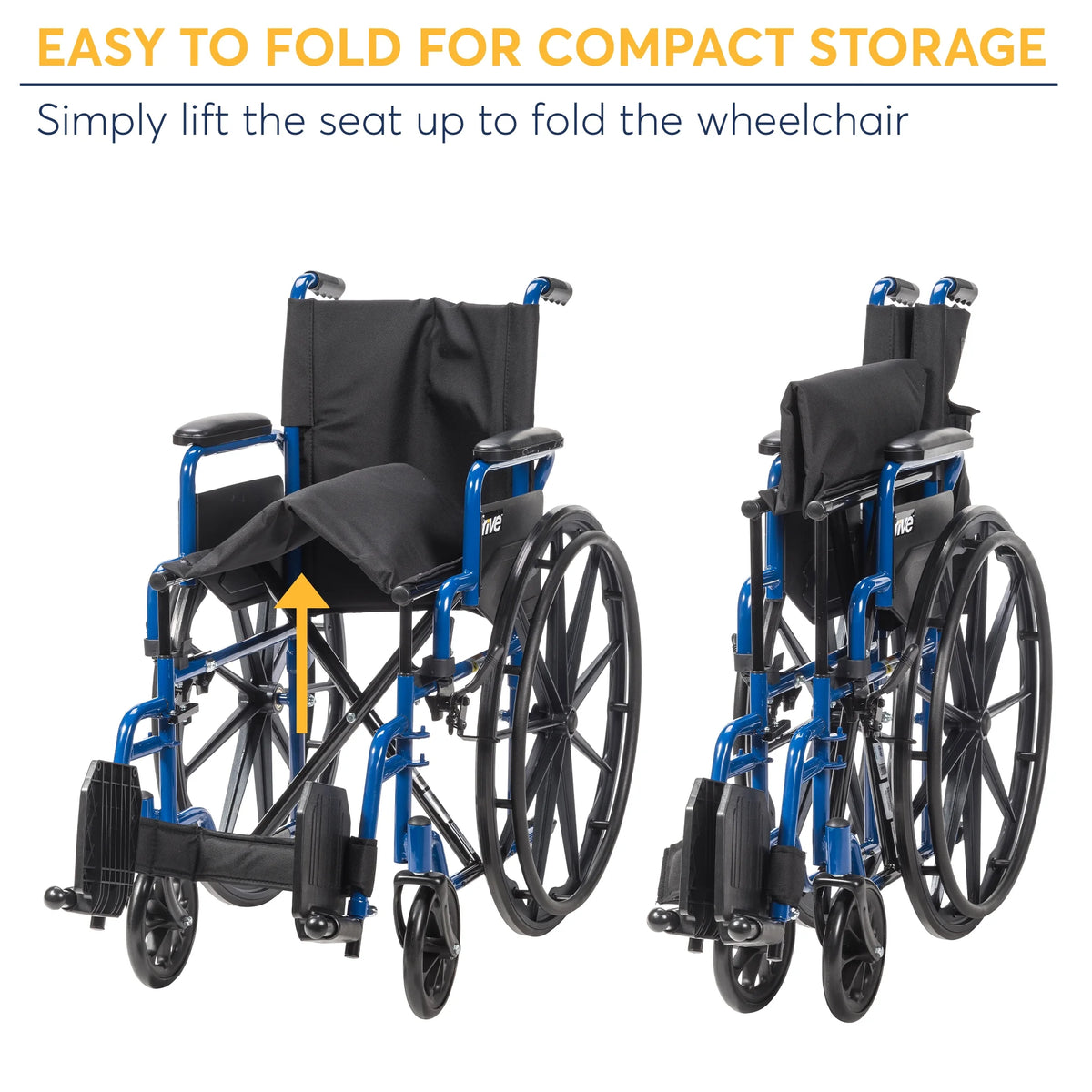 Blue Streak Wheelchair with Flip Back Desk Arms, Swing Away Footrests, 18" Seat U18460