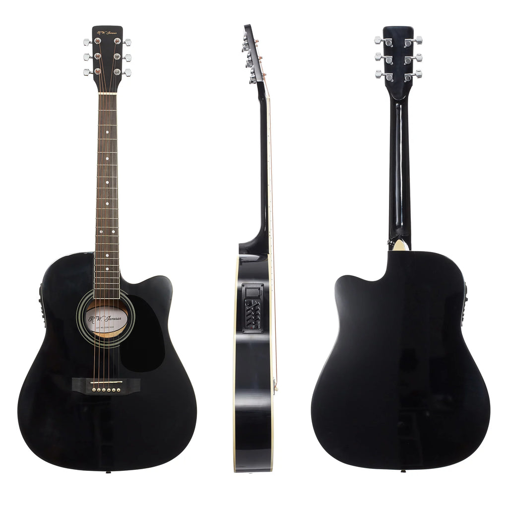 41-Inch Full-Size Acoustic Electric Guitar Black K292720