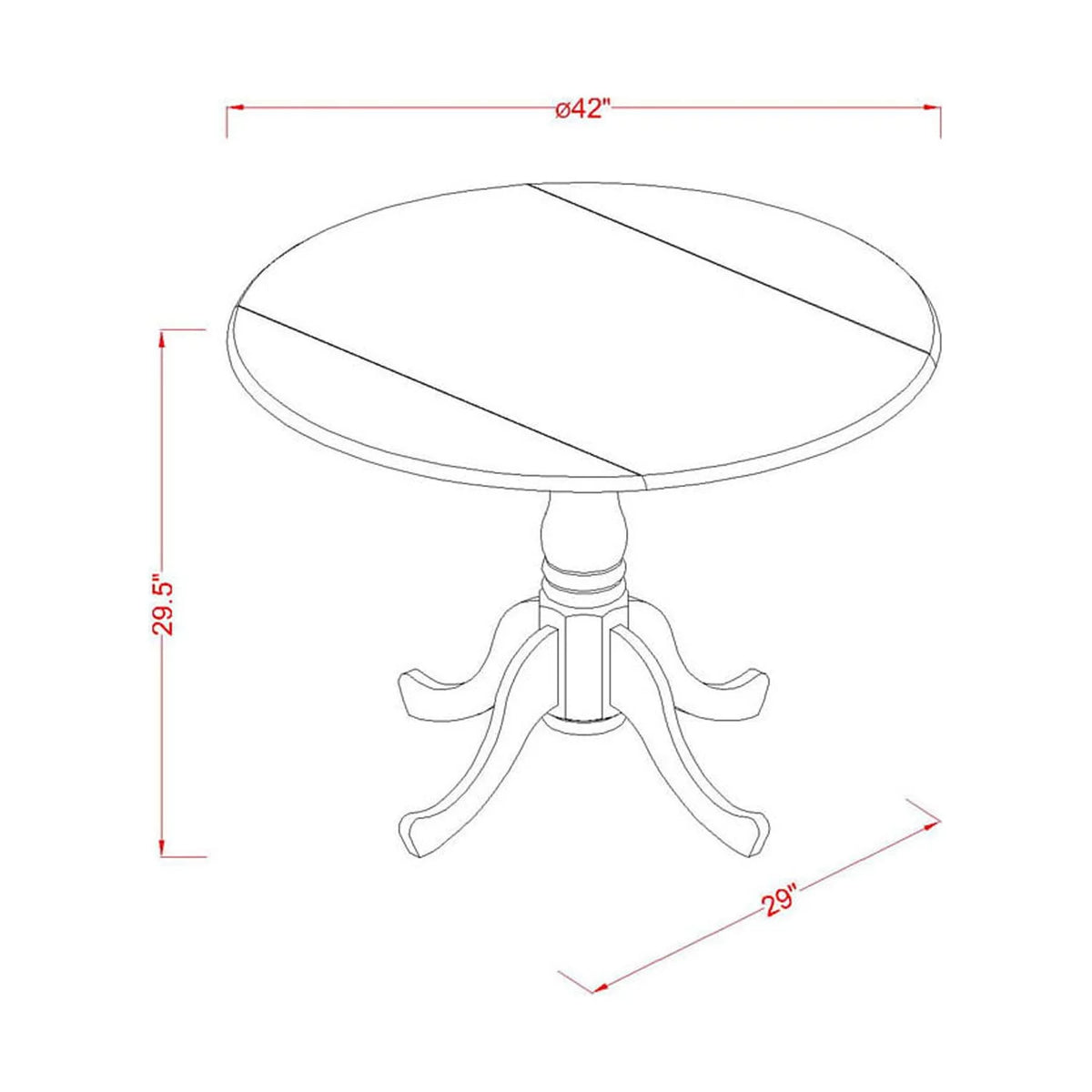 3-piece Wood Dining Set S35051