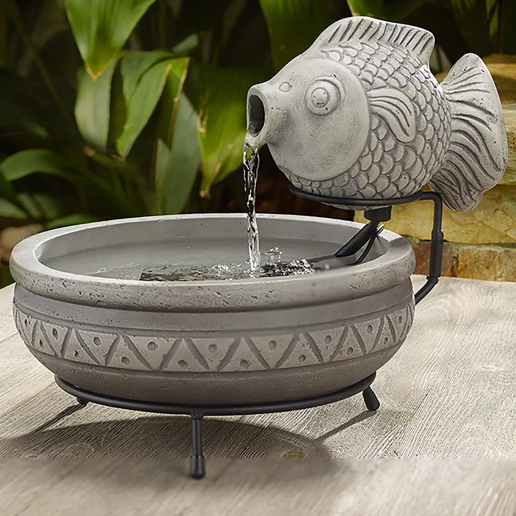 Solar Fish Fountain J953037