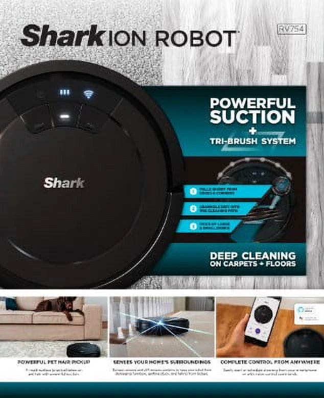 Black Wi-Fi Connected Robot Vacuum G814
