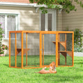 Wood Outdoor Cat House with Platforms F4894