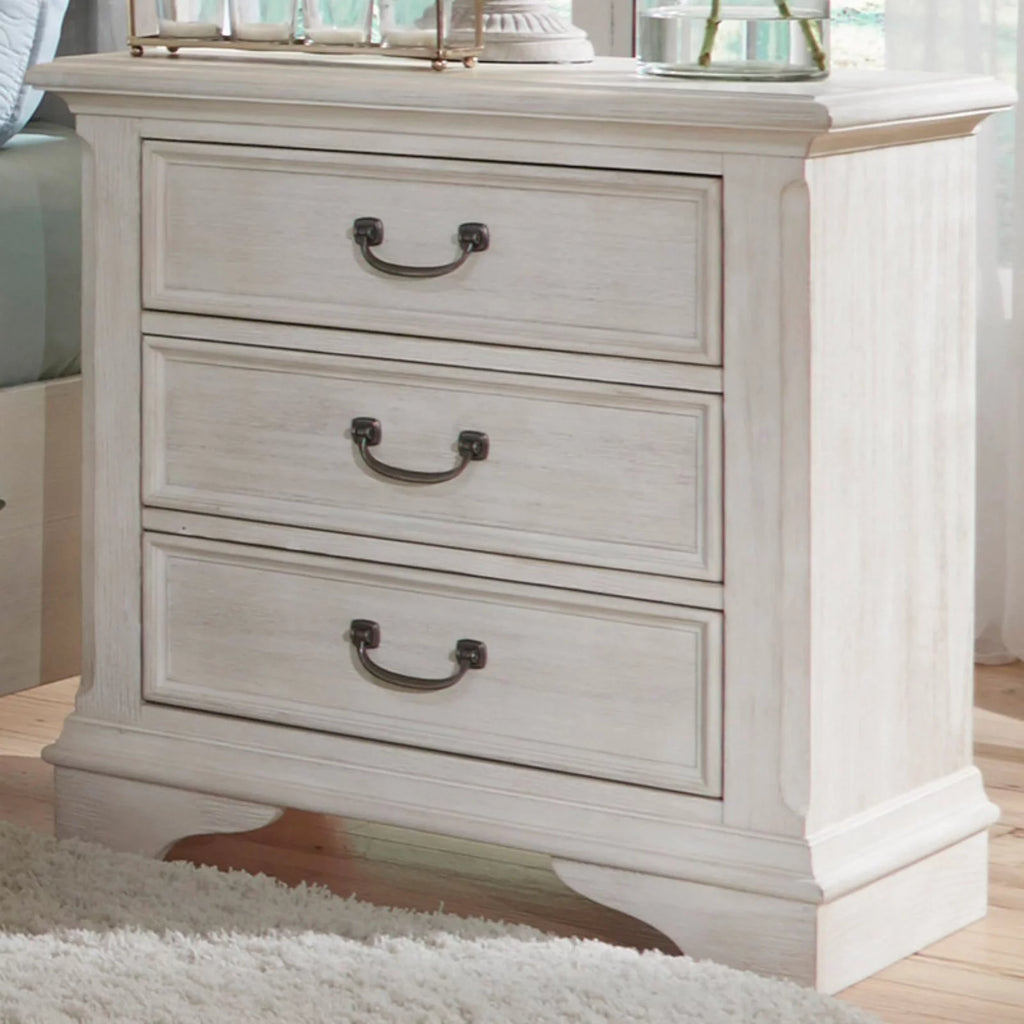 White 3 Drawer Night Stand Y979950