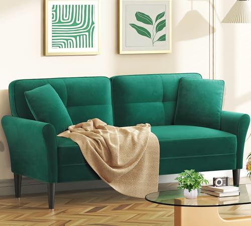 Dark Blue Velvet Loveseat Sofa N671