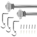 1" Curtain Rod Set Brushed Nickel 72"-144" S742
