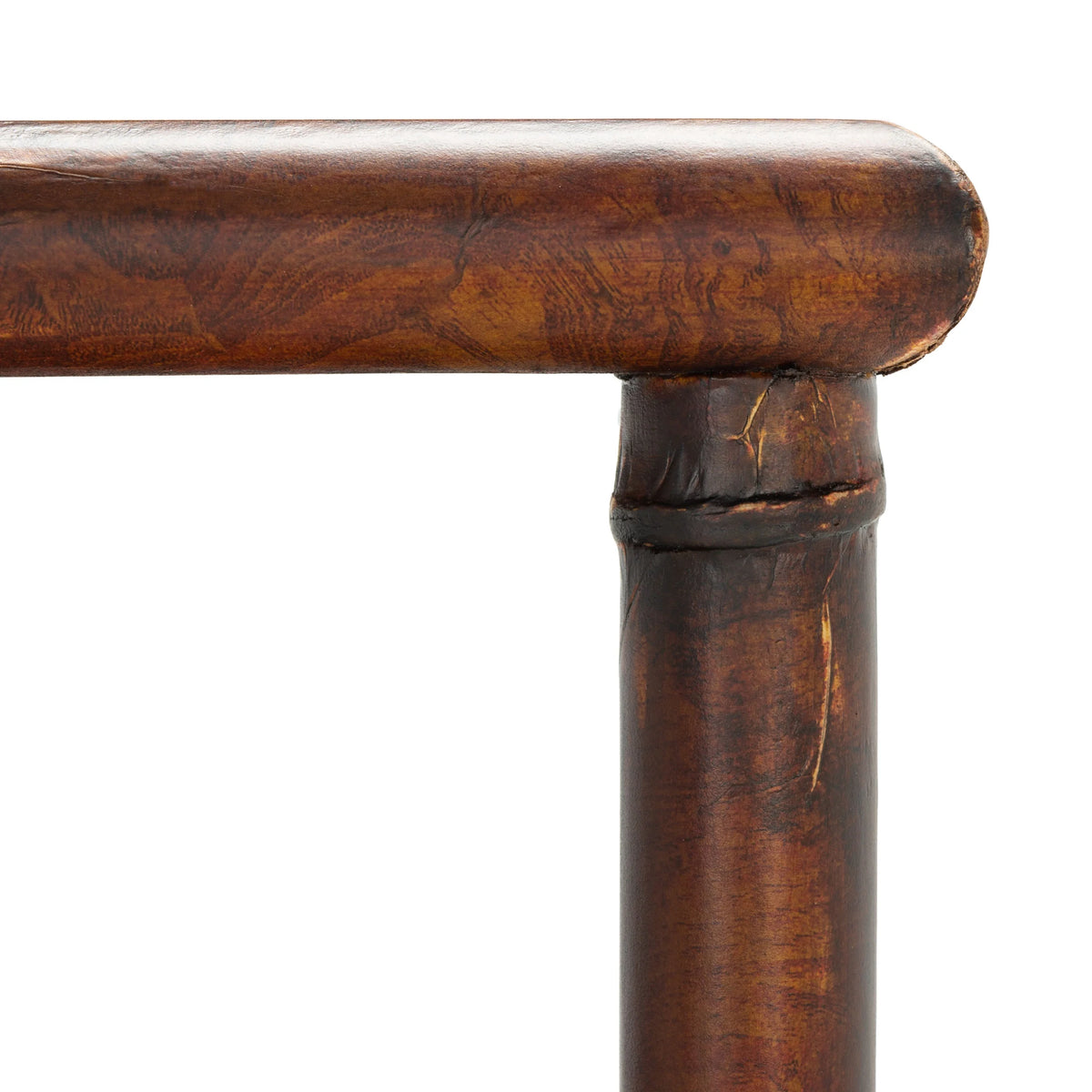 Dark Brown Gold Wood Console Table with Shelf C402823
