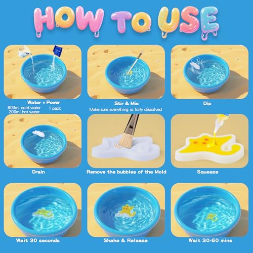 Water Gel DIY Craft Kit with 22 Gels and 22 Molds Y32485