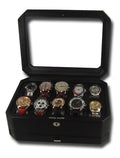 10 Piece Watch Box with Drawer Black A358325