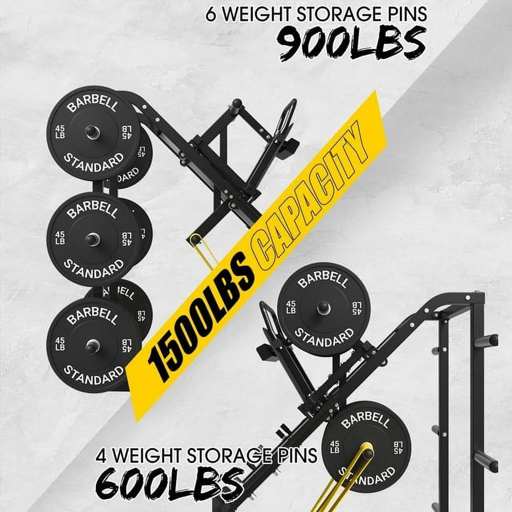Leg Press Machine with Calf Block, 1500LBS Adjustable F842505
