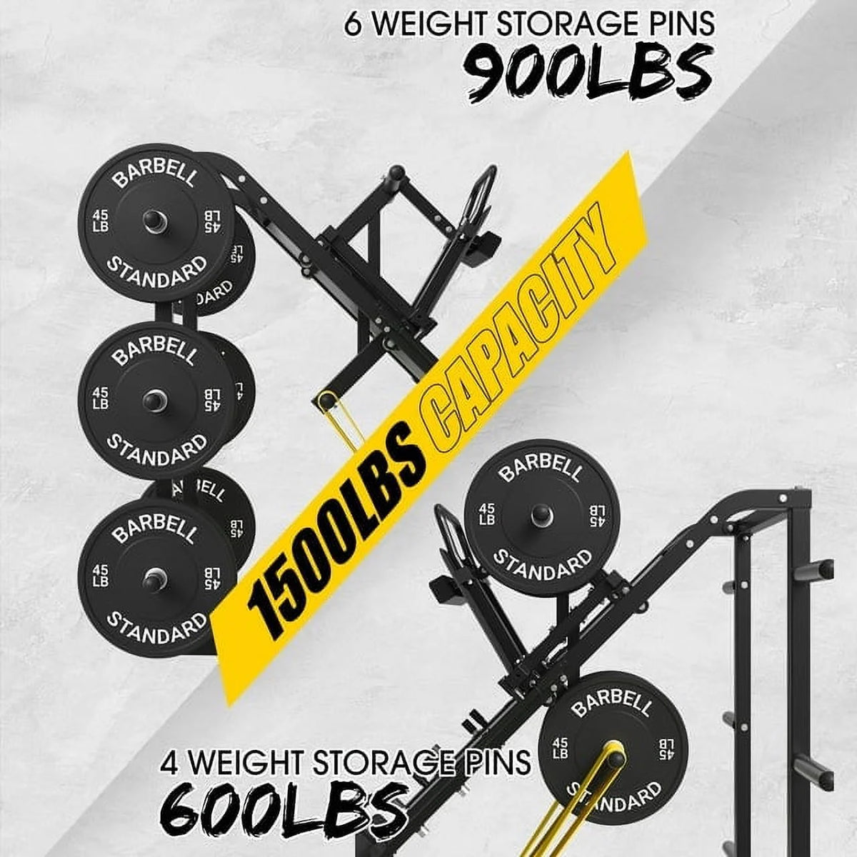 Leg Press Machine with Calf Block, 1500LBS Adjustable F842505